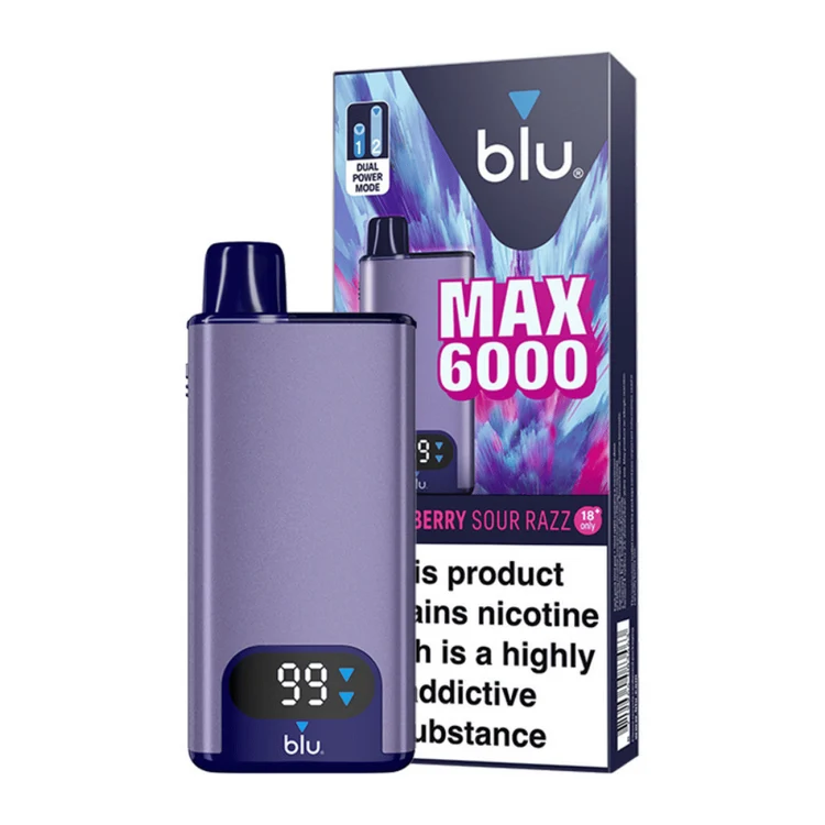 Blu MAX 6000 Prefilled Pod Kit Blueberry Sour Razz