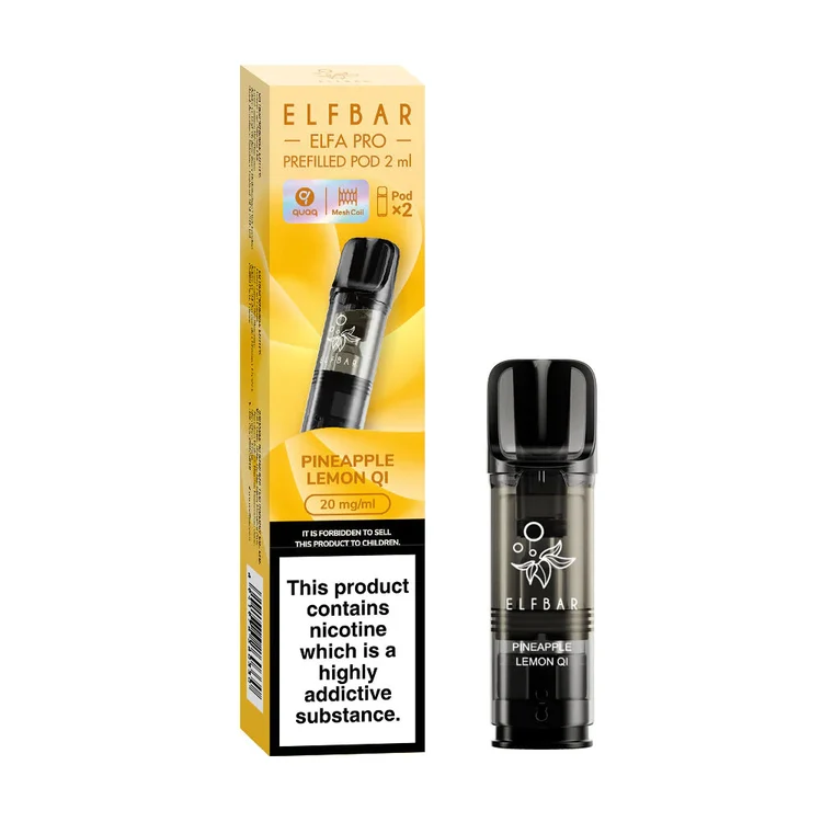 Elf Bar ELFA Pro Pineapple Lemon QI Pods (2 Pack)