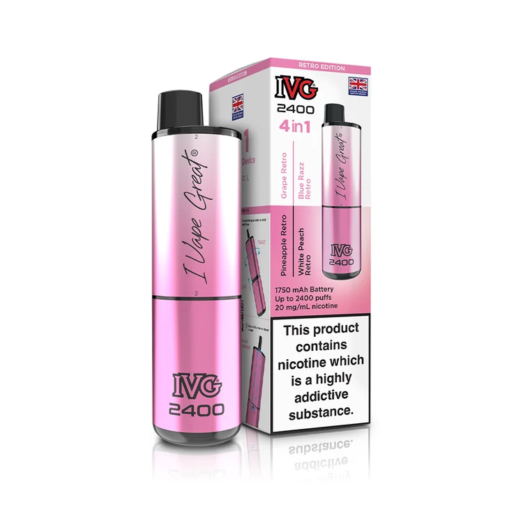 IVG 2400 Rechargeable Vape Retro Edition